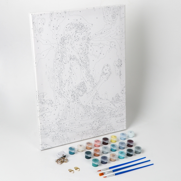 Картина по номерам с подрамником и гирляндой &laquo;Нежность&raquo;, 30 х 40 см