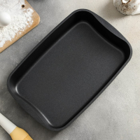 Противень &laquo;Традиция&raquo;, 33,4&times;22,2&times;5,5 см, антипригарное покрытие, цвет чёрный