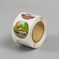 Наклейка бумага "Служебный транспорт" d=2,5 см 252 шт в рулоне Наклейка бумага "Служебный транспорт" d=2,5 см 252 шт в рулоне