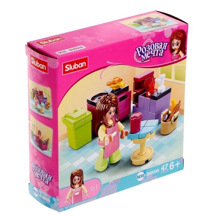 Конструктор Розовая мечта &laquo;Кухня&raquo;, 47 деталей