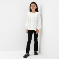 Рубашка для девочки KAFTAN, размер 38 (146-152), цвет белый