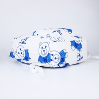 Рюкзак школьный на молнии из текстиля, 4 кармана, цвет белый/синий Рюкзак школьный на молнии из текстиля, 4 кармана, цвет белый/синий