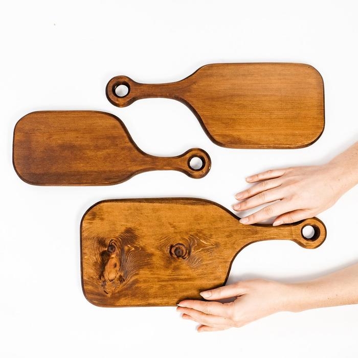 Доски разделочные Magistro 3 шт, цельный массив кедра, цвет шоколадный Доски разделочные Magistro 3 шт, цельный массив кедра, цвет шоколадный