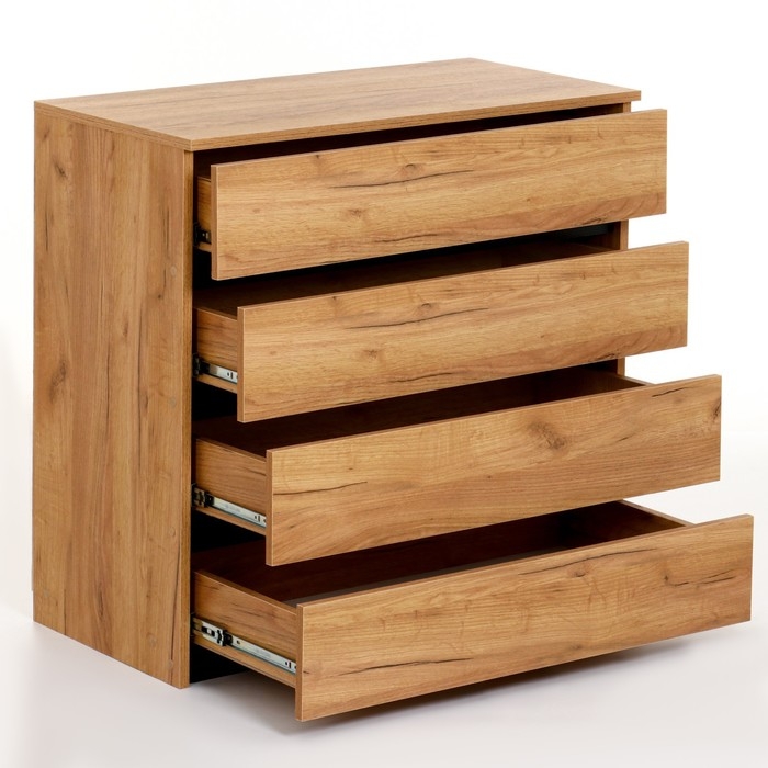 Комод Бейрут, 802х430х800, Дуб золотой/Черный