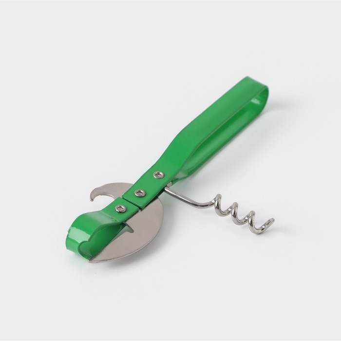 Открывашка - штопор Доляна &laquo;Помощник&raquo;, 14 см, цвет МИКС