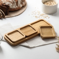 Соусник на подставке Доляна, 3 шт, 32×12×1,6 см, бамбук Соусник на подставке Доляна, 3 шт, 32×12×1,6 см, бамбук