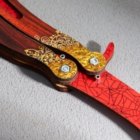 Сувенир деревянный &laquo;Нож бабочка&raquo; красные линии