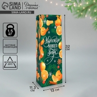 Пакет под бутылку, треугольный «Новый год», 13 х 32 х 11.3 см, Новый год Пакет под бутылку, треугольный «Новый год», 13 х 32 х 11.3 см, Новый год