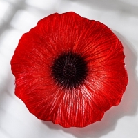 Блюдо «Маки», d=28 см, цвет красный Блюдо «Маки», d=28 см, цвет красный