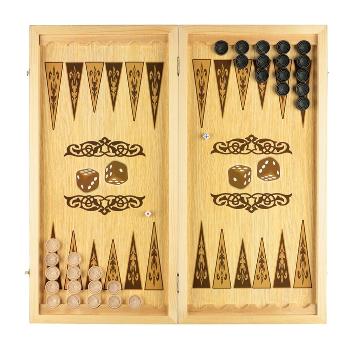 Нарды деревянные большие, настольная игра Нарды деревянные большие, настольная игра "Медведь", 60 х 60 см, с шашками