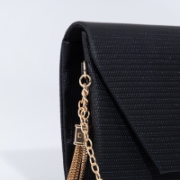 Сумка-клатч на клапане, цвет чёрный Сумка-клатч на клапане, цвет чёрный