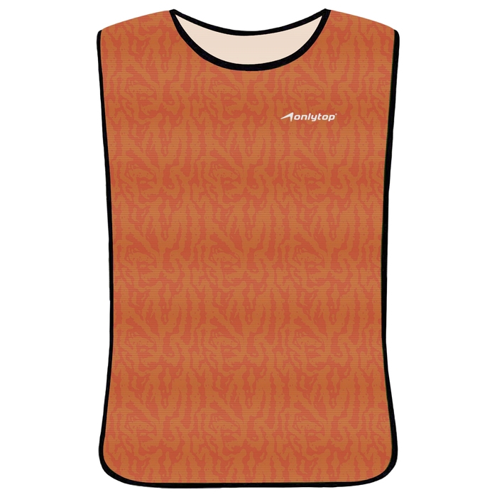 Манишка футбольная детская на резинке ONLYTOP Print, р. 36-40, цвет оранжевый