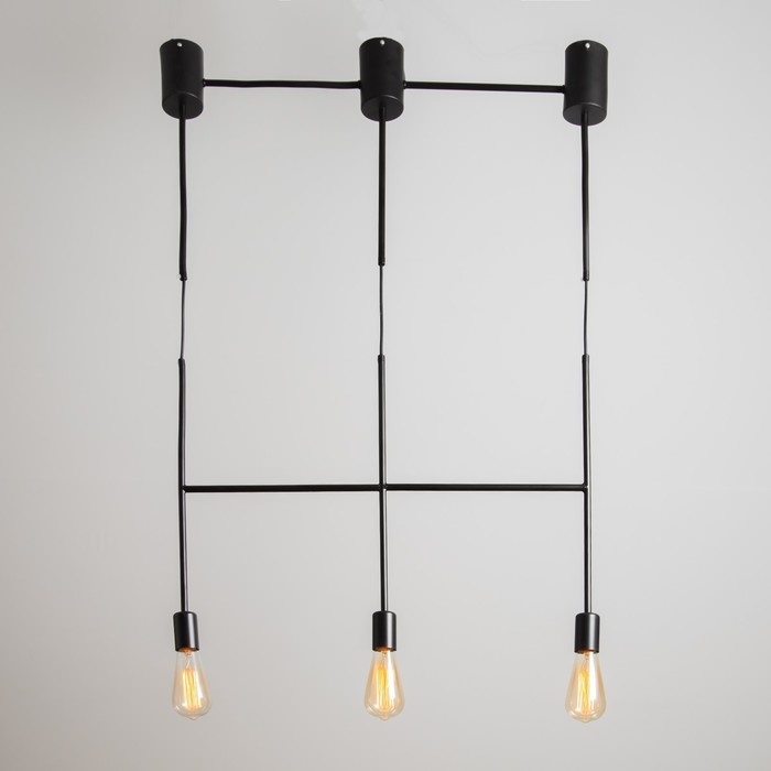 Светильник BayerLux "Лучик" 3хЕ27 40Вт черный 60х5х30-130см