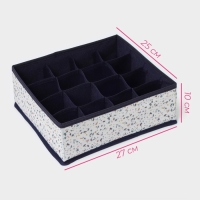 Органайзер для хранения белья Доляна «Мармелад», 16 ячеек, 27×25×10 см, цвет белый Органайзер для хранения белья Доляна «Мармелад», 16 ячеек, 27×25×10 см, цвет белый