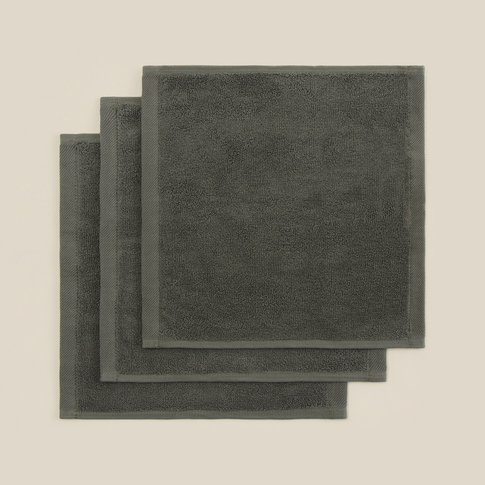 Набор салфеток SL HOME: Basic Набор салфеток SL HOME: Basic "Олива" 30х30 см - 3 шт., 100% хлопок, 530 г/м2