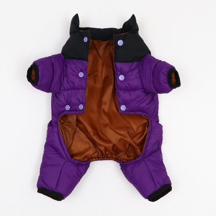 Комбинезон Комбинезон "Умка", размер 12 (ДС 28 см, ОГ 38 см, ОШ 27 см), чёрно-фиолетовый