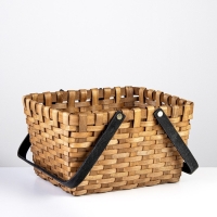 Корзина плетеная (секвойя), 28x23xH16/31 см, 1 шт., коричневый