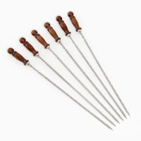 Набор с шампурами подарочный "Шафран", 6 шт, рабочая часть - 50 см Набор с шампурами подарочный "Шафран", 6 шт, рабочая часть - 50 см