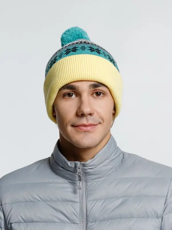 Шапка Mirakler, зеленая с желтым Шапка Mirakler, зеленая с желтым