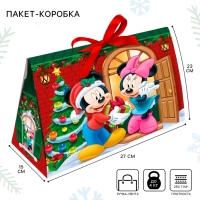 Новый год. Подарочная коробка, складная, "С Новым годом", 27х23х15 см, Микки Маус Новый год. Подарочная коробка, складная, "С Новым годом", 27х23х15 см, Микки Маус