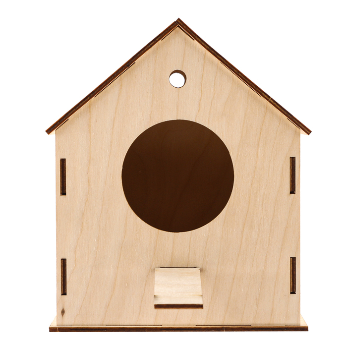 Деревянный скворечник - кормушка для птиц, закрытая Деревянный скворечник - кормушка для птиц, закрытая