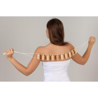 Массажёр - лента, деревянный, роликовый, зубчатый, 3 × 6,8 × 122,5 см, 10 звеньев Массажёр - лента, деревянный, роликовый, зубчатый, 3 × 6,8 × 122,5 см, 10 звеньев