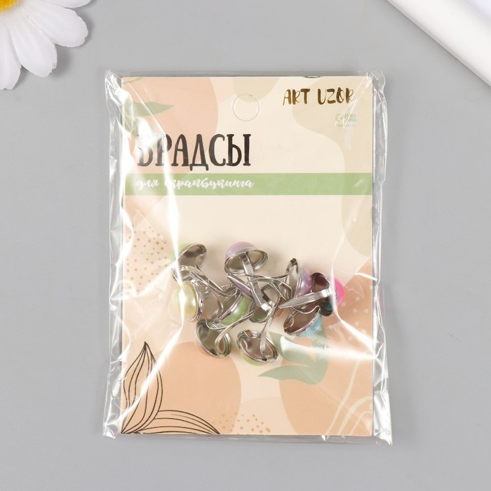 Брадсы для скрапбукинга Брадсы для скрапбукинга "Полужемчужины" набор 10 шт МИКС 2,1х1,2х1,2 см