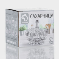 Сахарница стеклянная Доляна &laquo;Ягодки&raquo;, 150 мл, 9&times;11 см