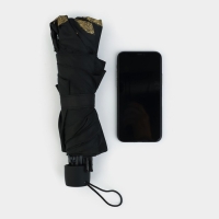 Зонт женский механический «Золотые перья», 8 спиц, d=95, цвет чёрный Зонт женский механический «Золотые перья», 8 спиц, d=95, цвет чёрный