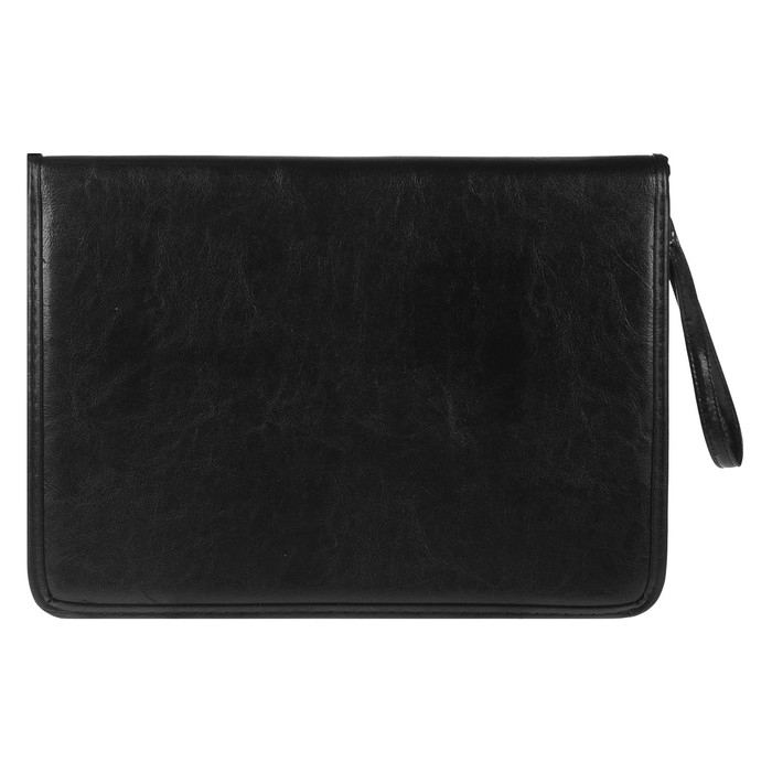 Пaпка деловая, искусственная кожа, для бумаг, 360 х 260 х 30 мм, 6Д041 Пaпка деловая, искусственная кожа, для бумаг, 360 х 260 х 30 мм, 6Д041 "Люкс", чёрная (ручка-петля)