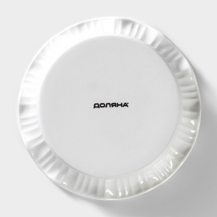 Форма для выпечки из жаропрочной керамики Доляна &laquo;Маффин&raquo;, 14&times;3,5 см, цвет белый