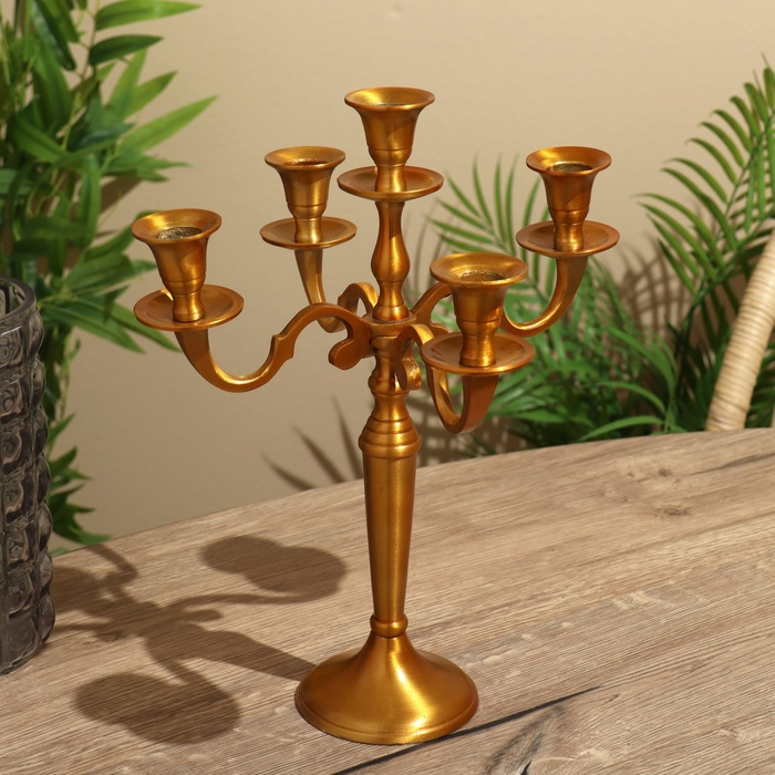 Подсвечник "Джания" на 5 свечей 18х18х35 см, алюминий