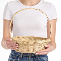 Корзина &laquo;Карина&raquo;, №2, Dдно=21 см, Dверх=28 см, H=8/29 см, ива