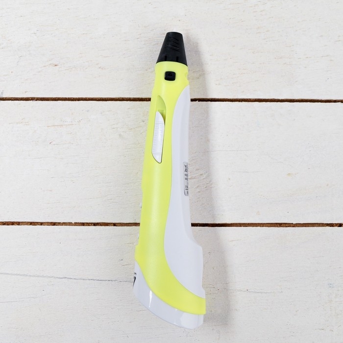 3D ручка Luazon, дисплей, работа с пластиком ABS и PLA, пластик в комплекте, жёлтая