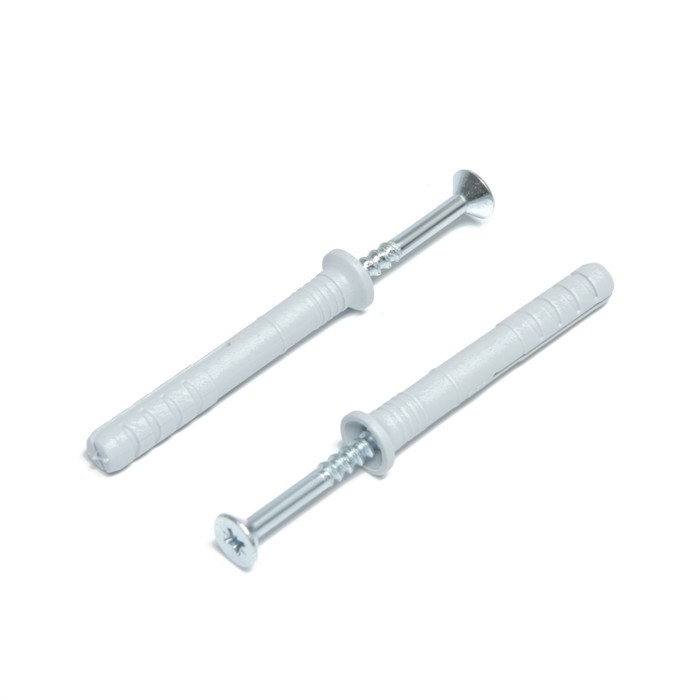 Дюбель-гвоздь "ТУНДРА", распорный, нейлоновый, потайная манжета, 8х60 мм, 50 шт