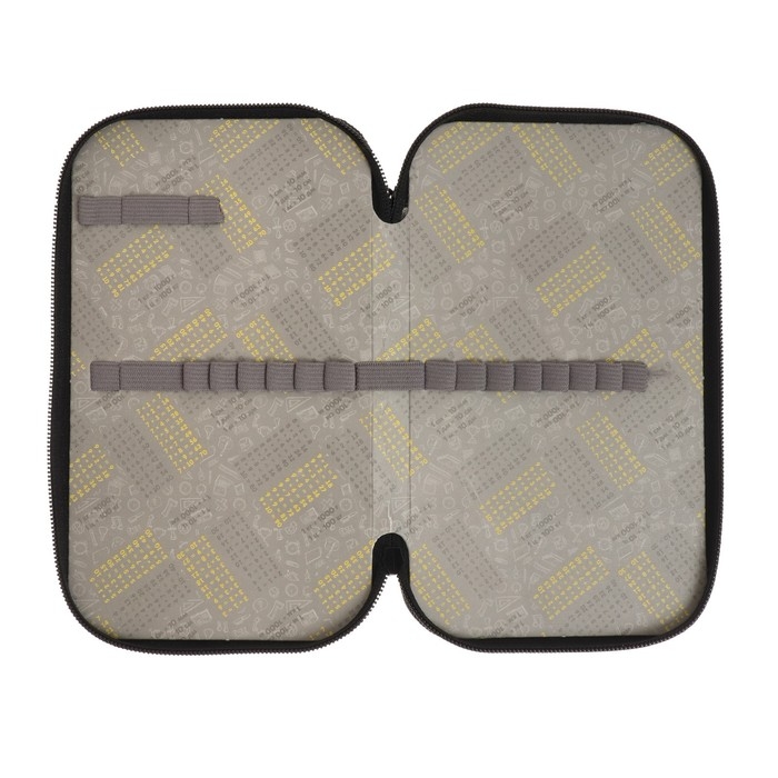 Пенал 2 секции, 125 х 205 х 40 мм, 81П26/2 Calligrata "Тачка" (объемный 3D-рисунок с эффектом металлика)