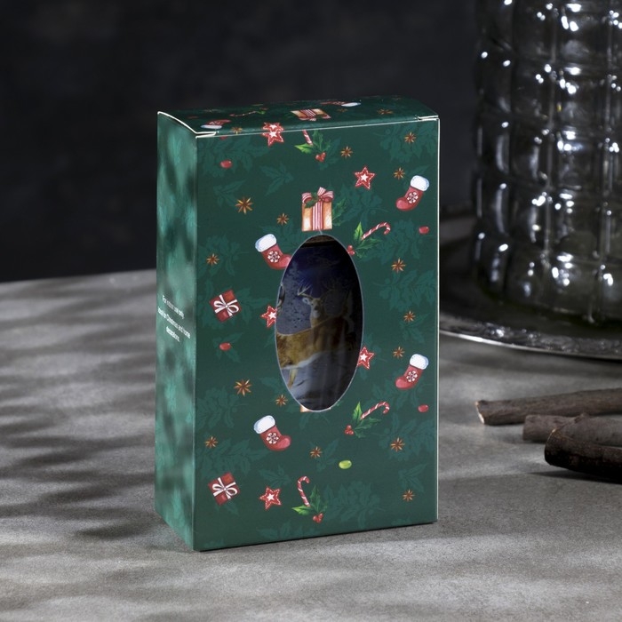 Светодиодная фигура &laquo;Олени в лесу&raquo; 7.6 &times; 13.5 &times; 3.2 см, пластик, батарейки AG13х3 (в комплекте), свечение тёплое белое