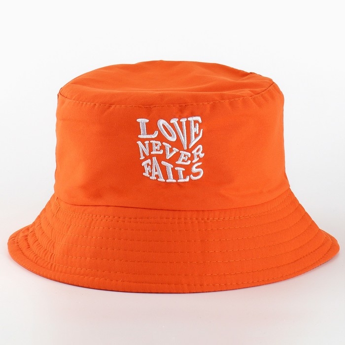 Панама Love, цвет оранжевый, р-р 56 Панама Love, цвет оранжевый, р-р 56