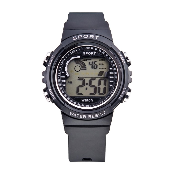 Часы наручные электронные, d-4.2 см, черные Часы наручные электронные, d-4.2 см, черные
