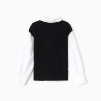 Джемпер для девочки школьный, цвет чёрный, рост 134 см