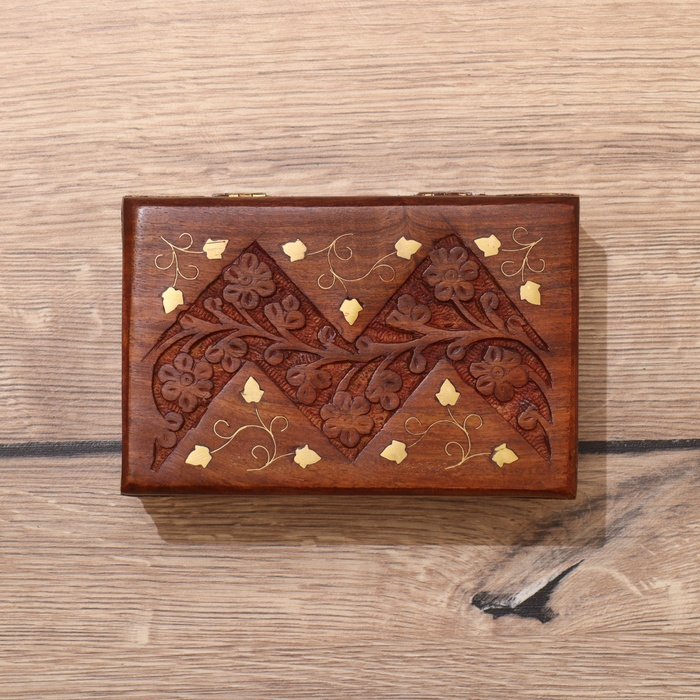 Шкатулка Шкатулка "Волна" дерево 15х10х6 см