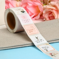 Новый год. Наклейки в рулоне "Искусство", 500 шт, 3,0 х 3,0 см