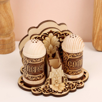 Набор для специй &laquo;Узор&raquo;, 14&times;11&times;10 см, береста