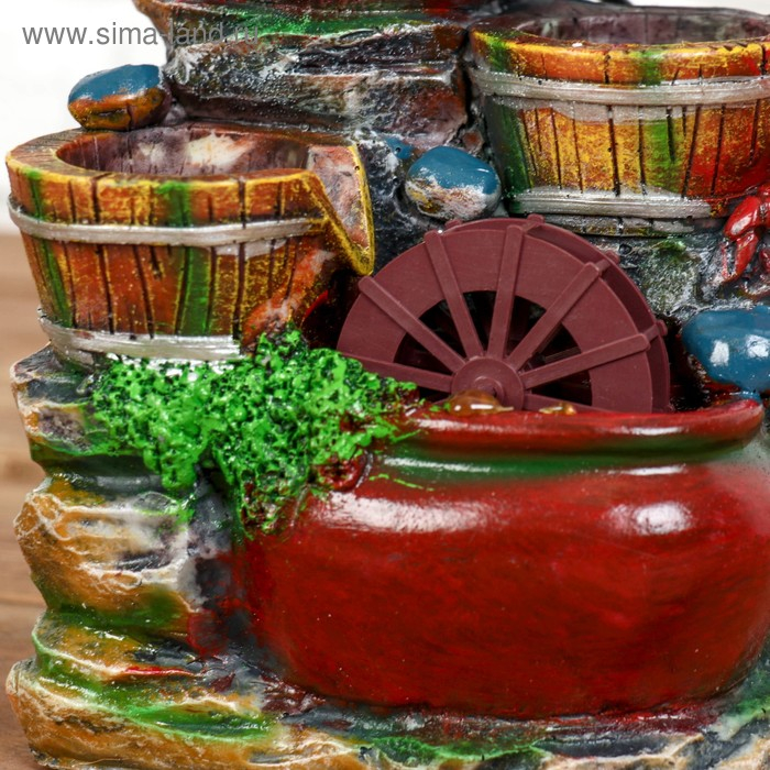 Фонтан Фонтан "Кувшины с корзинками" 10х13х18 см (с подсветкой)