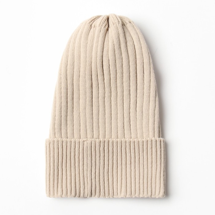 Шапка женская MINAKU Шапка женская MINAKU "Трюфель" цвет бежевый, размер 54-56