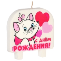 Свеча для торта "С Днем Рождения!", 8 х 8,8 см, Коты Аристократы Свеча для торта "С Днем Рождения!", 8 х 8,8 см, Коты Аристократы