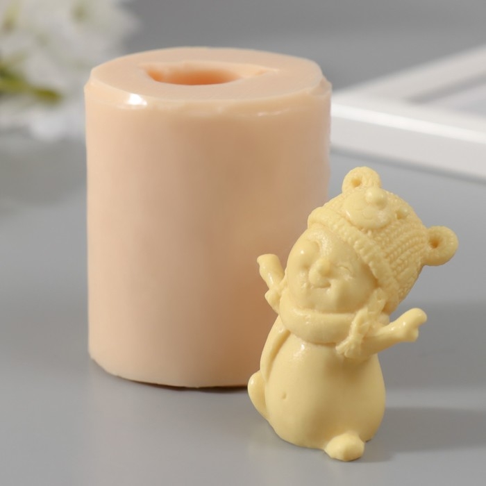 Молд силикон Молд силикон "Снеговик в шапке" 5 см