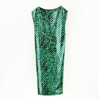 Новый год! Карнавальный костюм &laquo;Сверкающая змейка&raquo;, платье, перчатки, маска, рост 110-116 см