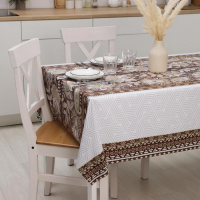 Клеёнка на стол «Русская», на тканевой основе, рулон 20 метров, ширина 137 см, толщина 0,25 мм, цвет коричневый Клеёнка на стол «Русская», на тканевой основе, рулон 20 метров, ширина 137 см, толщина 0,25 мм, цвет коричневый