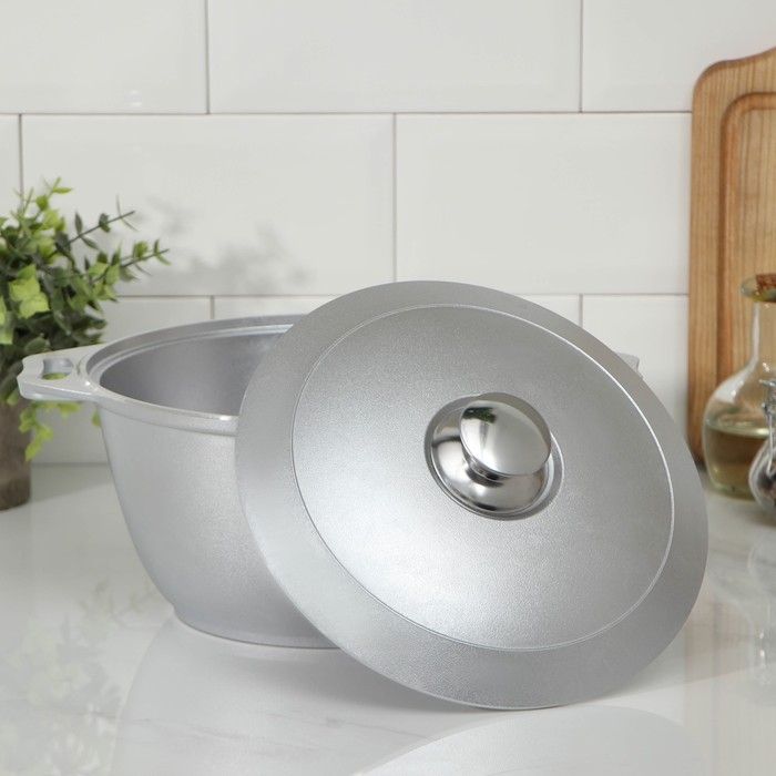 Кастрюля алюминиевая, 3 л, 30&times;24,5&times;12 см